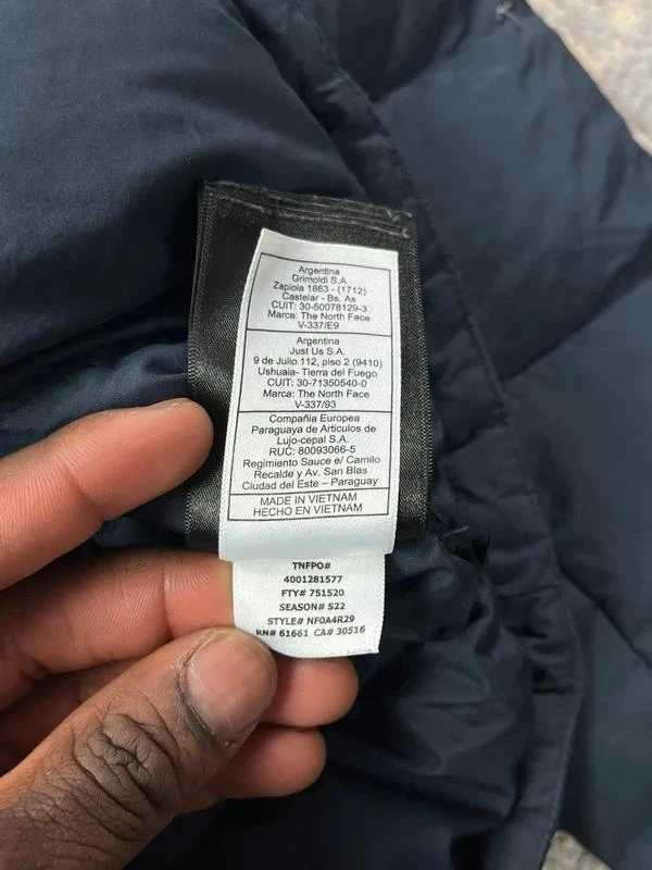 Chaqueta acolchada The North Face 550 Down para hombre, azul, talla S – photo 10